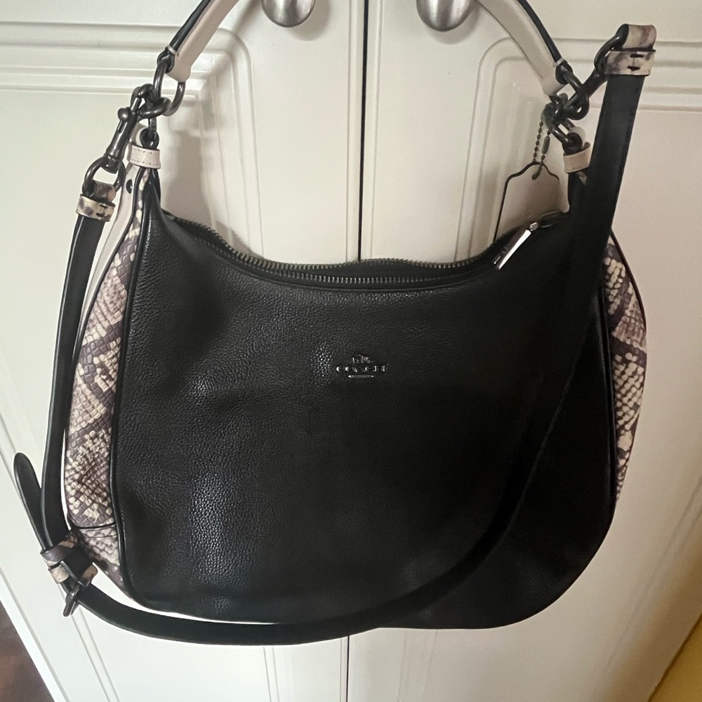 Coach Black and Tan Shoulder Bag